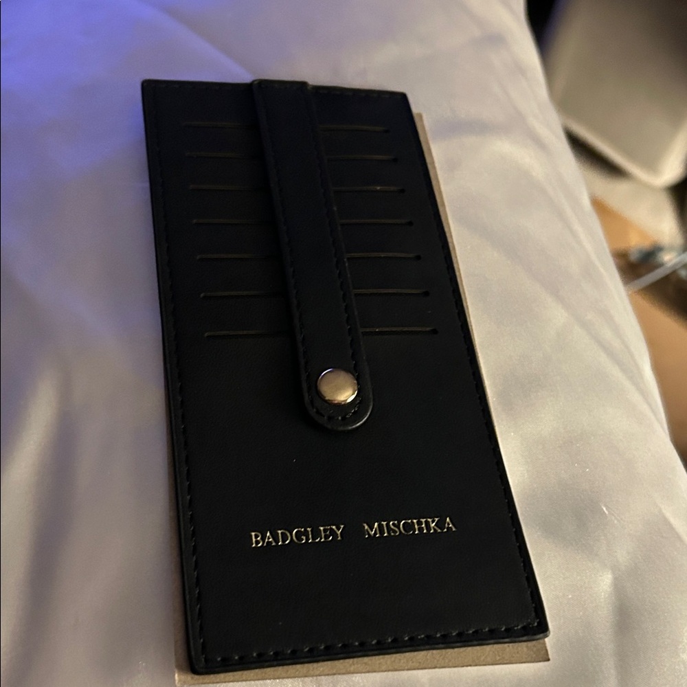 Badgley Mischka Midnight Black Card Holder
